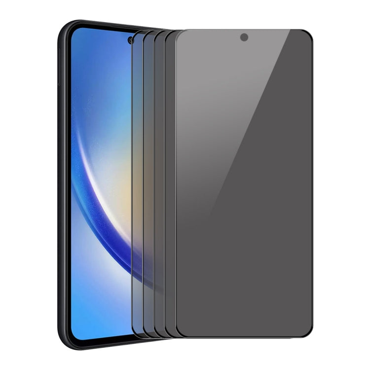 5 pellicole in vetro temperato per la privacy ENKAY Hat-Prince da 28 gradi, For Samsung Galaxy A37 / A57, For Samsung Galaxy S25 FE 5G, For Samsung Galaxy A07 4G, For Samsung Galaxy A17 5G, For Samsung Galaxy A56 5G, For Samsung Galaxy A26 5G          ...
