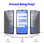 5 pellicole in vetro temperato per la privacy ENKAY Hat-Prince da 28 gradi, For Samsung Galaxy A24 4G, For Samsung Galaxy S23+ 5G, For Samsung Galaxy S23 5G