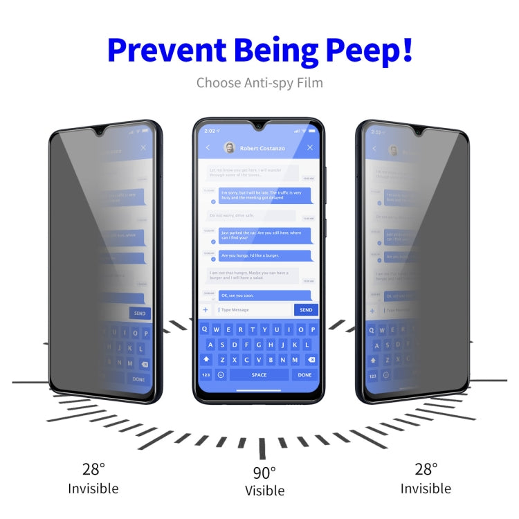 5 pellicole in vetro temperato per la privacy ENKAY Hat-Prince da 28 gradi, For Samsung Galaxy A24 4G, For Samsung Galaxy S23+ 5G, For Samsung Galaxy S23 5G