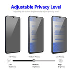 5 pellicole in vetro temperato per la privacy ENKAY Hat-Prince da 28 gradi, For Samsung Galaxy A24 4G, For Samsung Galaxy S23+ 5G, For Samsung Galaxy S23 5G
