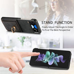 Custodia per telefono con borsa per carte ad anello retrò con sensazione sulla pelle, For Galaxy Z Flip4