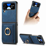 Custodia per telefono con borsa per carte ad anello retrò con sensazione sulla pelle, For Galaxy Z Flip4
