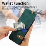 Custodia per telefono a portafoglio con cerniera verticale con anello retrò, For Galaxy Z Flip8 5G, For Galaxy Z Flip7 5G, For Galaxy Z Flip6