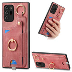Custodia per telefono con borsa per carte ad anello in stile retrò con anello per appendere, For Samsung Galaxy Note20 Ultra, For Samsung Galaxy Note20, For Samsung Galaxy A70/A70s, For Samsung Galaxy A30/A20/M10s