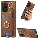 Custodia per telefono con borsa per carte ad anello in stile retrò con anello per appendere, For Samsung Galaxy Note20 Ultra, For Samsung Galaxy Note20, For Samsung Galaxy A70/A70s, For Samsung Galaxy A30/A20/M10s