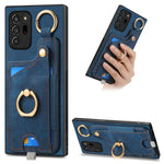 Custodia per telefono con borsa per carte ad anello in stile retrò con anello per appendere, For Samsung Galaxy Note20 Ultra, For Samsung Galaxy Note20, For Samsung Galaxy A70/A70s, For Samsung Galaxy A30/A20/M10s
