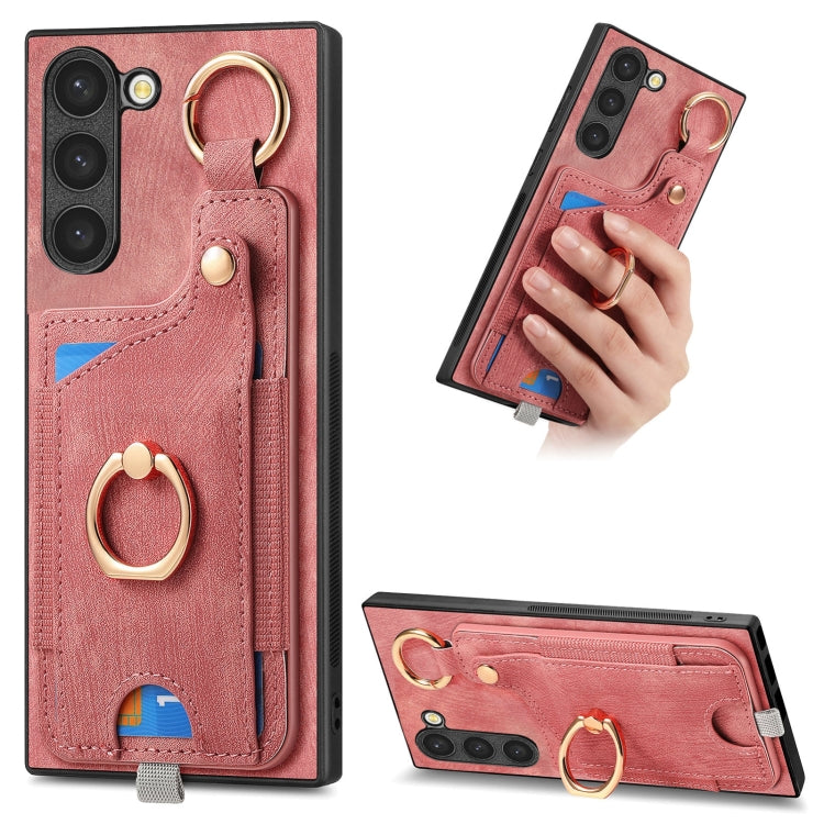 Custodia per telefono con borsa per carte ad anello in stile retrò con anello per appendere, For Samsung Galaxy A32 5G, For Samsung Galaxy S21 5G, For Samsung Galaxy S21+ 5G, For Samsung Galaxy S21 Ultra 5G
