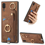 Custodia per telefono con borsa per carte ad anello in stile retrò con anello per appendere, For Samsung Galaxy Note20 Ultra, For Samsung Galaxy Note20, For Samsung Galaxy A70/A70s, For Samsung Galaxy A30/A20/M10s