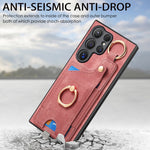 Custodia per telefono con borsa per carte ad anello in stile retrò con anello per appendere, For Samsung Galaxy A32 5G, For Samsung Galaxy S21 5G, For Samsung Galaxy S21+ 5G, For Samsung Galaxy S21 Ultra 5G