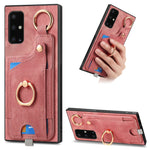 Custodia per telefono con borsa per carte ad anello in stile retrò con anello per appendere, For Samsung Galaxy A21s, For Samsung Galaxy A31, For Samsung Galaxy A71, For Samsung Galaxy A51