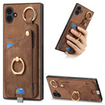 Custodia per telefono con borsa per carte ad anello in stile retrò con anello per appendere, For Samsung Galaxy A04e, For Samsung Galaxy S23 Ultra 5G, For Samsung Galaxy S23+ 5G, For Samsung Galaxy A04 4G