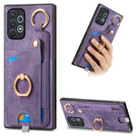 Custodia per telefono con borsa per carte ad anello in stile retrò con anello per appendere, For Samsung Galaxy M53 5G, For Samsung Galaxy M33 5G, For Samsung Galaxy A73 5G, For Samsung Galaxy A33 5G