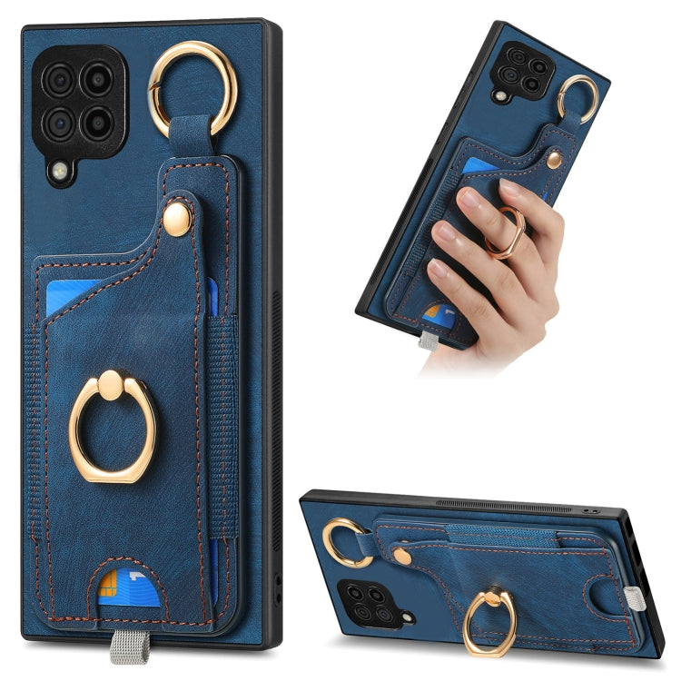 Custodia per telefono con borsa per carte ad anello in stile retrò con anello per appendere, For Samsung Galaxy M53 5G, For Samsung Galaxy M33 5G, For Samsung Galaxy A73 5G, For Samsung Galaxy A33 5G