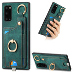 Custodia per telefono con borsa per carte ad anello in stile retrò con anello per appendere, For Samsung Galaxy A21s, For Samsung Galaxy A31, For Samsung Galaxy A71, For Samsung Galaxy A51