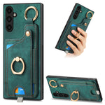 Custodia per telefono con borsa per carte ad anello in stile retrò con anello per appendere, For Samsung Galaxy A05, For Samsung Galaxy A05s, For Samsung Galaxy A25, For Samsung Galaxy S23 FE 5G