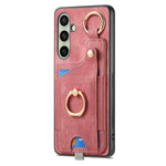Custodia per telefono con borsa per carte ad anello in stile retrò con anello per appendere, For Samsung Galaxy A36, For Samsung Galaxy S24 Ultra 5G, For Samsung Galaxy S24+ 5G, For Samsung Galaxy A15
