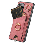 Custodia per telefono con borsa per carte ad anello in stile retrò con anello per appendere, For Samsung Galaxy A36, For Samsung Galaxy S24 Ultra 5G, For Samsung Galaxy S24+ 5G, For Samsung Galaxy A15