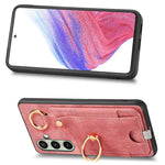 Custodia per telefono con borsa per carte ad anello in stile retrò con anello per appendere, For Samsung Galaxy A36, For Samsung Galaxy S24 Ultra 5G, For Samsung Galaxy S24+ 5G, For Samsung Galaxy A15