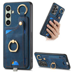 Custodia per telefono con borsa per carte ad anello in stile retrò con anello per appendere, For Samsung Galaxy A57 5G, For Samsung Galaxy A37 5G, For Samsung Galaxy S25 Edge 5G, For Samsung Galaxy A56 5G