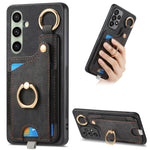 Custodia per telefono con borsa per carte ad anello in stile retrò con anello per appendere, For Samsung Galaxy A57 5G, For Samsung Galaxy A37 5G, For Samsung Galaxy S25 Edge 5G, For Samsung Galaxy A56 5G