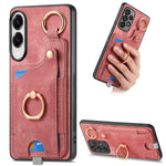 Custodia per telefono con borsa per carte ad anello in stile retrò con anello per appendere, For Samsung Galaxy A57 5G, For Samsung Galaxy A37 5G, For Samsung Galaxy S25 Edge 5G, For Samsung Galaxy A56 5G