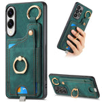 Custodia per telefono con borsa per carte ad anello in stile retrò con anello per appendere, For Samsung Galaxy A57 5G, For Samsung Galaxy A37 5G, For Samsung Galaxy S25 Edge 5G, For Samsung Galaxy A56 5G