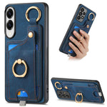 Custodia per telefono con borsa per carte ad anello in stile retrò con anello per appendere, For Samsung Galaxy A57 5G, For Samsung Galaxy A37 5G, For Samsung Galaxy S25 Edge 5G, For Samsung Galaxy A56 5G