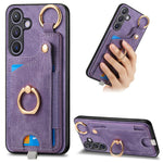 Custodia per telefono con borsa per carte ad anello in stile retrò con anello per appendere, For Samsung Galaxy A57 5G, For Samsung Galaxy A37 5G, For Samsung Galaxy S25 Edge 5G, For Samsung Galaxy A56 5G