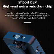 Microfono wireless con riduzione rumore e clip per collare