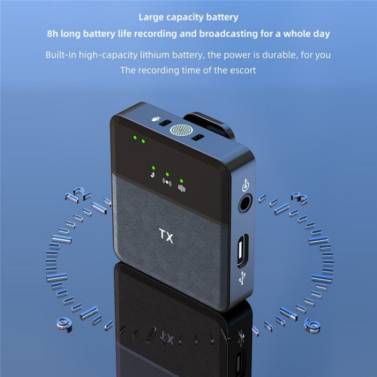 Microfono wireless con riduzione rumore e clip per collare