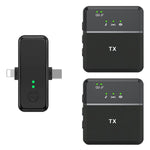 Microfono wireless lavalier 2.4G con doppio trasmettitore
