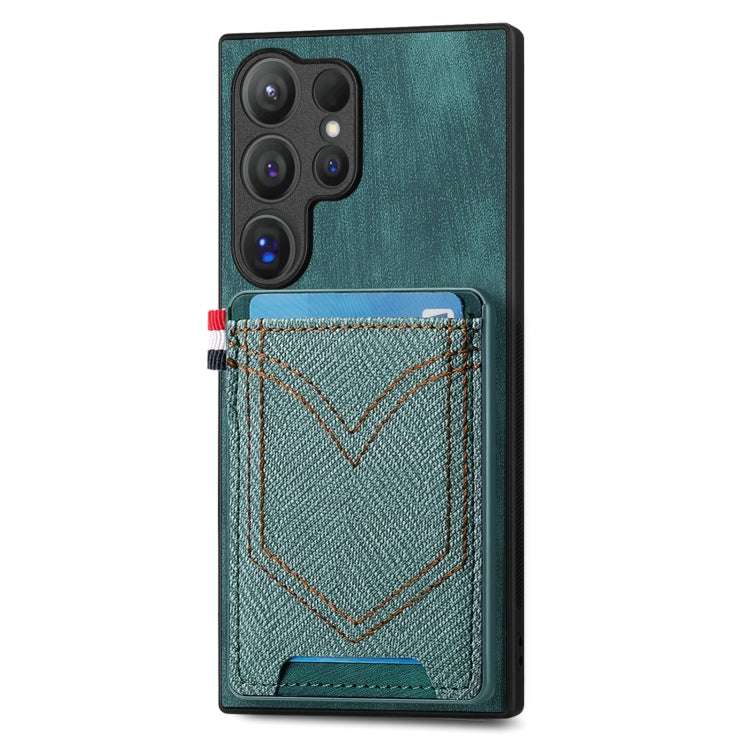 Custodia per cellulare in pelle con texture denim con slot per schede, For Samsung Galaxy A36 5G, For Samsung Galaxy S25 5G, For Samsung Galaxy S25+ 5G, For Samsung Galaxy S25 Ultra 5G
