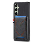 Custodia per cellulare in pelle con texture denim con slot per schede, For Samsung Galaxy A57 5G, For Samsung Galaxy A37 5G, For Samsung Galaxy S25 Edge 5G, For Samsung Galaxy A56 5G