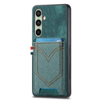 Custodia per cellulare in pelle con texture denim con slot per schede, For Samsung Galaxy A57 5G, For Samsung Galaxy A37 5G, For Samsung Galaxy S25 Edge 5G, For Samsung Galaxy A56 5G