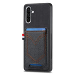 Custodia per cellulare in pelle con texture denim con slot per schede, For Samsung Galaxy A36 5G, For Samsung Galaxy S25 5G, For Samsung Galaxy S25+ 5G, For Samsung Galaxy S25 Ultra 5G
