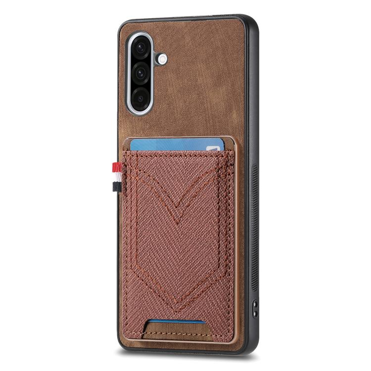 Custodia per cellulare in pelle con texture denim con slot per schede, For Samsung Galaxy A36 5G, For Samsung Galaxy S25 5G, For Samsung Galaxy S25+ 5G, For Samsung Galaxy S25 Ultra 5G