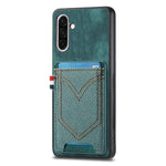 Custodia per cellulare in pelle con texture denim con slot per schede, For Samsung Galaxy A36 5G, For Samsung Galaxy S25 5G, For Samsung Galaxy S25+ 5G, For Samsung Galaxy S25 Ultra 5G