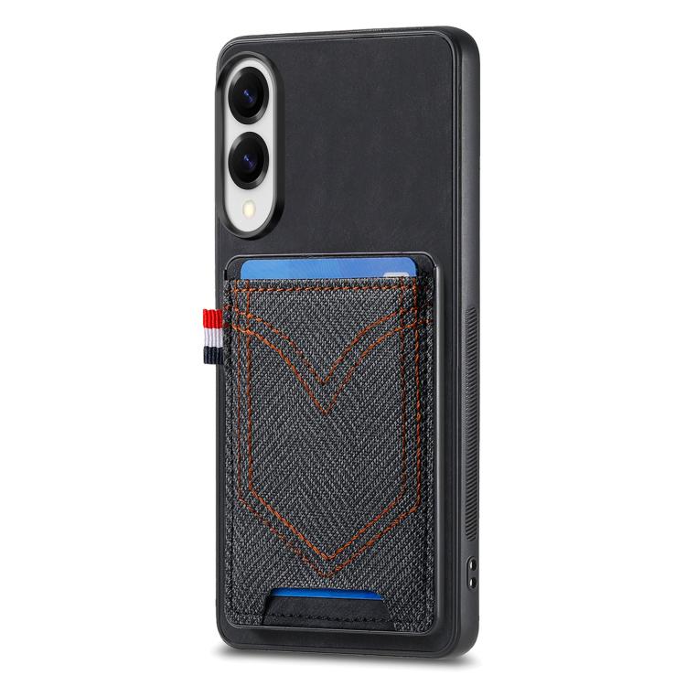Custodia per cellulare in pelle con texture denim con slot per schede, For Samsung Galaxy A57 5G, For Samsung Galaxy A37 5G, For Samsung Galaxy S25 Edge 5G, For Samsung Galaxy A56 5G