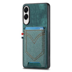 Custodia per cellulare in pelle con texture denim con slot per schede, For Samsung Galaxy A57 5G, For Samsung Galaxy A37 5G, For Samsung Galaxy S25 Edge 5G, For Samsung Galaxy A56 5G