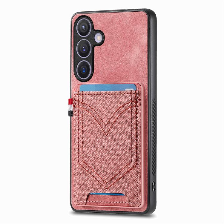 Custodia per cellulare in pelle con texture denim con slot per schede, For Samsung Galaxy A57 5G, For Samsung Galaxy A37 5G, For Samsung Galaxy S25 Edge 5G, For Samsung Galaxy A56 5G