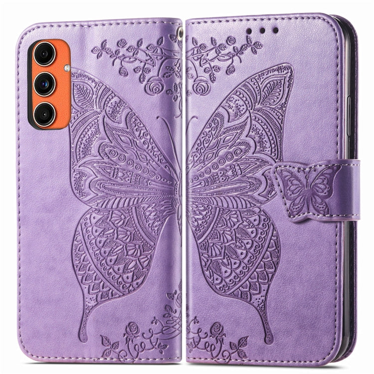 Custodia per telefono in pelle con motivo farfalla amore fiore goffrato, For Samsung Galaxy C55, For Samsung Galaxy A15