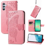 Custodia per telefono in pelle con motivo farfalla amore fiore goffrato, For Samsung Galaxy A56 5G, For Samsung Galaxy A26, For Samsung Galaxy A36 5G