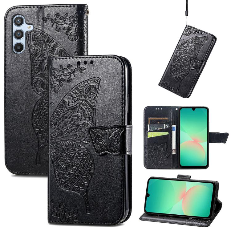 Custodia per telefono in pelle con motivo farfalla amore fiore goffrato, For Samsung Galaxy A56 5G, For Samsung Galaxy A26, For Samsung Galaxy A36 5G