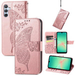Custodia per telefono in pelle con motivo farfalla amore fiore goffrato, For Samsung Galaxy A56 5G, For Samsung Galaxy A26, For Samsung Galaxy A36 5G