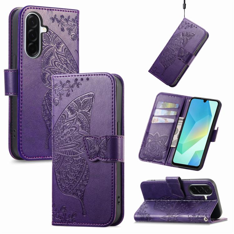 Custodia per telefono in pelle con motivo farfalla amore fiore goffrato, For Samsung Galaxy A56 5G, For Samsung Galaxy A26, For Samsung Galaxy A36 5G