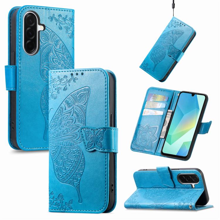 Custodia per telefono in pelle con motivo farfalla amore fiore goffrato, For Samsung Galaxy A56 5G, For Samsung Galaxy A26, For Samsung Galaxy A36 5G