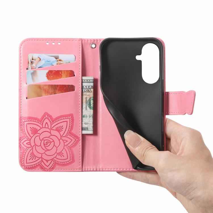 Custodia per telefono in pelle con motivo farfalla amore fiore goffrato, For Samsung Galaxy A56 5G, For Samsung Galaxy A26, For Samsung Galaxy A36 5G
