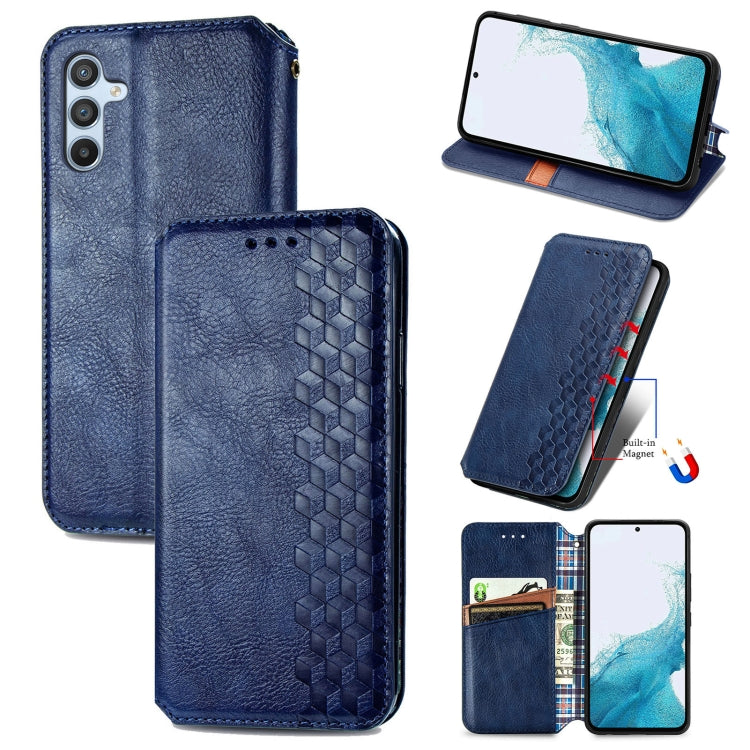 Custodia per telefono in pelle magnetica pressata a griglia cubica, For Samsung Galaxy A26 5G, For Samsung Galaxy A36 5G, For Samsung Galaxy S25 5G, For Samsung Galaxy S25+ 5G