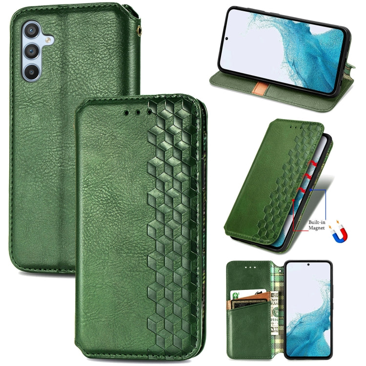 Custodia per telefono in pelle magnetica pressata a griglia cubica, For Samsung Galaxy A26 5G, For Samsung Galaxy A36 5G, For Samsung Galaxy S25 5G, For Samsung Galaxy S25+ 5G