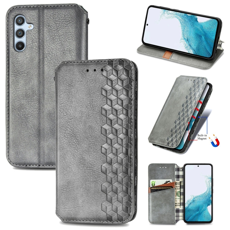 Custodia per telefono in pelle magnetica pressata a griglia cubica, For Samsung Galaxy A26 5G, For Samsung Galaxy A36 5G, For Samsung Galaxy S25 5G, For Samsung Galaxy S25+ 5G